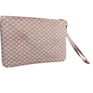 Moniko Silk Wristlet. Recrafted Kimono Vintage Silk. New/Not Used.  9"x6.5"x3/4"